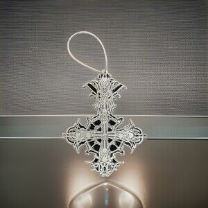 GHOST Skeleta Limited Edition Ornament Papa V Grucifix Silver 4” Holiday Decor